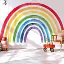 Large Colorful Rainbow Wall Decals, Insparational Peel and Stick Fabric Nursery Wall Decor, Removable Home Room Wall Decor Murals Stickers for Kids Girls Toddler Bedroom Living Room Playroom
