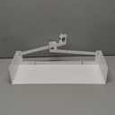 Wallniture Bali Cubicle Organizer, Metal Bookshelf with Buro Hanger Cubicle Hooks, White