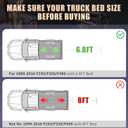 Truck Bed Mat Fit for 1999-2016 Ford Super Duty F250/F350/F450 Accessories 6.8FT, Black Flush All Weather Protection TPE Heavy Duty Pickup Bed Liner Cargo Mat