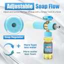 Tool Daily Original Soap Foam Cannon for Pressure Washer, 20 Pack Foaming Car Wash Soap, 5 Power Washer Nozzle Tips, 1/4 Inch Quick Connect