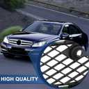 Front Bumper Lower Center Grille w/Parktronic Holes, Black Bumper Grill Compatible with Mercedes Benz C205 C300 C350 2012 2013 2014 2015 2048851324