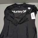 Hurley Rash Guard for Women, Womens Rash Guard Long Sleeve Shirts, Rashguard Swim Shirt Women UPF 50+ SPF & UV Protection (Black, XS)