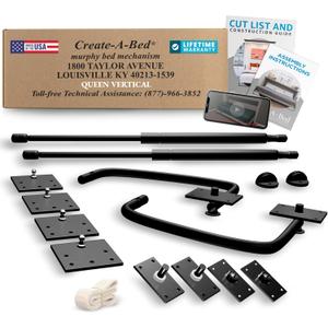 Create-A-Bed Queen Size Deluxe Murphy Bed Kit, Vertical