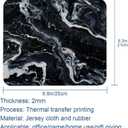 Small Mouse Pad Black Marble Texture Desk Pad, Comfortable Mouse Mat with Non-Slip Rubber Base, 8.3" x 9.8" Mousepad for Computer, Laptop, Game, Office & Home