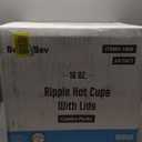 Ripple Cups with Lids - 16oz - Brown - Paper - Case of 240 - For Hot Drinks & To-Go Service, Large