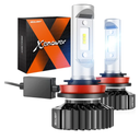 SEALIGHT H11/H8/H9/H16 LED Bulbs, 30,000LM 600% Super Brighter H11 Halogen Replacement Bulbs, 6000K Xenon White H11 H8 H9 Headlight Blubs, Plug and Play, Pack of 2