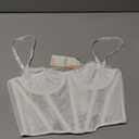 Dealmore Corset Tops For Women Going Out Lace Mesh Date Night Fall Fashion Outfits Clothes Crop Cute Party Strap Tank, XS