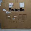 Babelio 31.5-55" No Bottom Bar Baby Gate Extra Wide, 2-in-1 Auto Close Dog Gate for The House, Stairs and Doorways, with Large Walk Thru Door, White
