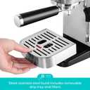 CASABREWS 3700 Essential Espresso Machine 20 Bar, Stainless Steel Cappuccino & Latte Coffee Maker with Steam Frother for Home, 43.9oz Water Tank, Silver