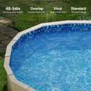 VEVOR 12 x 24 ft Oval Pool Liner, Overlap Style Above Ground Pool Liners, 48-to-54inch Wall Height, Durable Pool Liner, Standard Gauge Vinyl, for Steel Sided Above-Ground Swimming Pools