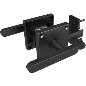 Sdstone Double Side Gate Latch,Heavy Duty Swinging Door Latch Gate Hardware for Wooden Fence,Gate Hardware for Left Inswing Outdoor Wooden Gates, Pool Gate, Backyard, Garden