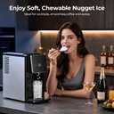 Antarctic Star Countertop Nugget Ice Maker, 33 Lbs/24H Automatic Ice Dispenser, Self-Cleaning Portable Ice Machine, 1.8L Water Tank, Touch Screen & Auto Ice Drop, for Home/Office/Kitchen