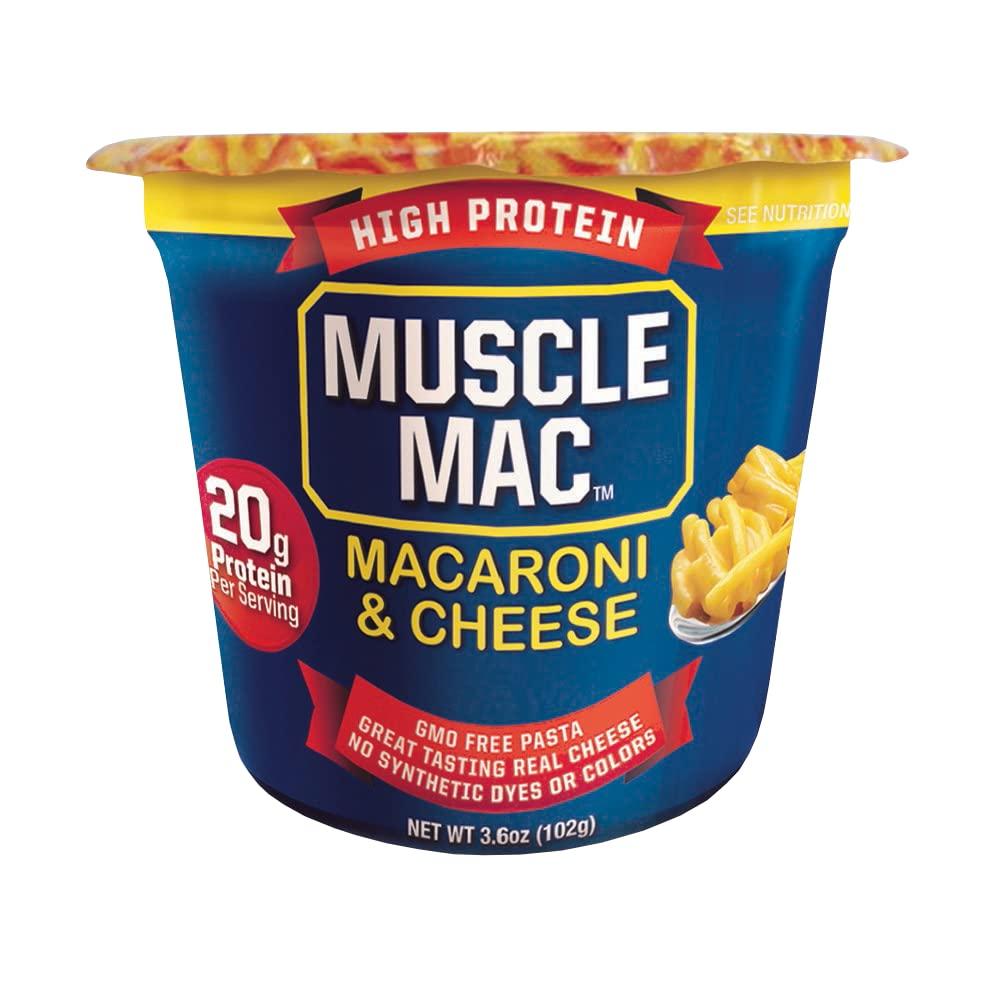 Muscle Mac High Protein Macaroni & Cheese, 20g Protein per Serving, No Synthetic Dyes or Colors, Non-GMO, 6.75 Ounce (Pack of 10) (EXP 04/30/27)