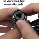Master Lock Black Set Your Own Combination Bike Lock, Metal Cable Lock has a Weather Resistant Vinyl Coating for Outdoor Equipment, Bicycles, 6 Feet Long, 8114D