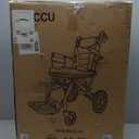 Lightweight Foldable Transport Wheelchair for Seniors Adults, Purple