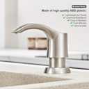 GAGALIFE Kitchen Sink Soap Dispenser with 17 Ounce Large Bottle (Brushed Nickel), Built in Sink Soap Dispenser Sink Mounted Soap Dispenser Refill from Top, G080BN