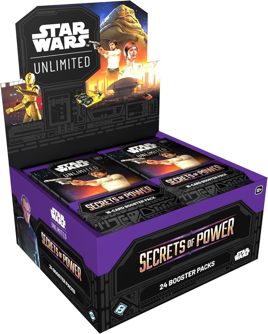 Asmodee Star Wars: Unlimited TCG Secrets of Power Booster Display - 24 Booster Packs with Rare, Foil, Leader & Token Cards, Ages 12+, 2+ Players, 20 Minute Playtime
