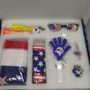 Soccer Fan Gear Set for 2026 World Tournament, Soccer Party Favors Kit with Flag,Scarf, Face Paint, Clapper, Horn&Glasses,Supporter Accessories for Game Day, Sports Event, Gift