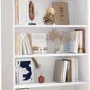 Bookcase Adjustable Storage Shelves,60-Inch Bookshelf,5-Tier Modern Wood Bookcase for Bedroom, Office, Living Room & Library(White)