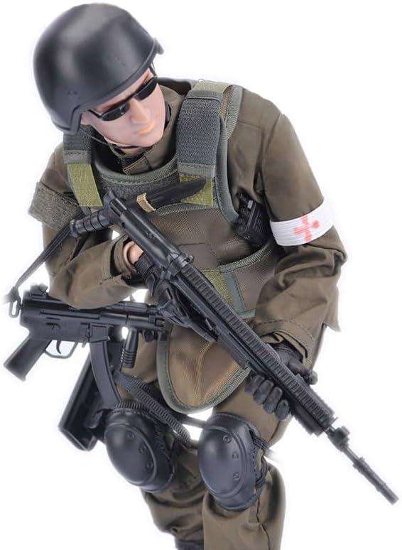 12 inch Military Soldiers Realistic Special Forces Army Man Action Figures Play Set with Accessories Collection (NB04-Battlefield Medical Corps)