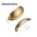 Ravinte 10 Pack 3" Drawer Pulls Champagne Bronze Cabinet Cup Pulls Kitchen Hardware Cabinet Handles Drawer Handles Knobs 3 inch Hole Center
