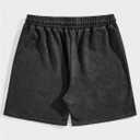 Men's Summer Graphic Sweat Shorts Drawstring Waist Gym Workout Shorts Black Small (Black, S)