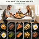 12" Nonstick Comals Para Tortillas -Cast Iron Griddle Pan, Dishwasher Safe Round Skillet with Handles for Stove Top, Oven, Grill & Camping Versatile Flat Top for Pancakes&Meats