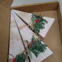 RattanView 3 Pcs Wooden Tree Tabletop Decor Winter Rustic Table Signs Wood Farmhouse Table Centerpieces Neutral White Tree Centerpieces for Holiday Winter Gift Home Party Decor