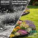 Landscape Edging Border, 2 in x 200 ft No Dig Garden Border, 300 Spikes