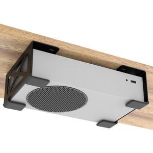 Under Desk Storage Mount Compatible for Xbox Series S, Under Desk Holder Compatible for Xbox One S/X/360, Metal Under Desktop Storage Mount, Desktop Mini PC Holder