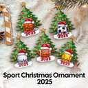 7 x NewEleven Basketball Ornament 2025 - Basketball Gifts for Boys, Him, Boyfriend - Sports Ornaments for Christmas Tree Gift from Friend, Family - Christmas Ornaments