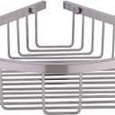 304 Stainless Steel Shower Caddy Corner Basket Shelf Bathroom Organizer Wall Mounted Storage, Brushed Nickel