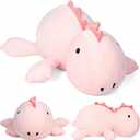 JOD Weighted Dinosaur Stuffed Animals, Dinosaur Weighted 5 lbs, 26" Large Weighted Plush Animal, Cute Plush Toy Pillow, Soft Dino Plushie Gifts for Adults, Boys & Girls (66 CM Pink)