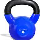 Yes4All Kettlebell, 5-100 LB Vinyl Coated Cast Iron Strength Training Kettlebells for Home Gym Exercises, Fitness, Full Body Workout Equipment, Push Ups, and Grip Strength