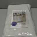 MIULEE 100% Blackout Linen Curtains for Bedroom, Ivory Solid Luxury Decor Thermal Insulation Room Darkening Drapes for Living Room Nursery Back Tab Rod Pocket 42 x 84 Inches, 2 Panels