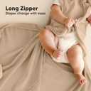 2-Pack Organic Baby Sleep Sacks, 100% Cotton - Soft & Breathable 0.5TOG Baby Wearable Blanket, Toddler Sleeping Sack 0-6 Months, Easy to Wear Transitional Swaddles for Newborns (Ecru, S) (Beige)