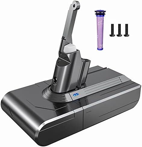 YABER 6000mAh Battery for Dyson V8 Battery Replacement 21.6V Compatible for Original V8 Animal V8 Absolute V8 Fluffy V8 Motorhead Handheld Cordless Vacuum Cleaner Li-ion Battery