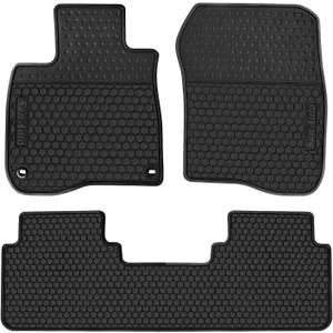 Car Rubber Floor Mat for Honda CRV CR-V 5th Generation 2017-2022 Custom Fit Full Black Auto Liner Mats All Weather Protection Heavy Duty Odorless