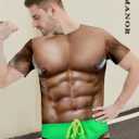 RAISEVERN Unisex Summer T-Shirts Crewneck Cool Short Sleeve Funny Graphic Print Top Casual Tees (XX-Large, Brown Green)