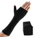 Hand Socks for Splint(Pack of 10),Tubular Stockinette Tubing for Arm,Elastic Arm Cast Cover Cotton Sleeve for Under Cast Wrap,Wrist Brace Liner,Gauze Sleeve for Men and Women (Medium,Firm Version) (Black)