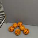 MiniInflat 6 Pcs 4'' Mini Foam Basketballs for Kids Adults, Squeeze Stress Ball Safe Soft Replacement Beach Pool Basketball for Indoor Hoop Toddler Quiet Bouncy Sport Game (Orange)