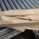 JEAREY 9 ft Half Outdoor Patio Umbrella w/Crank, Beige