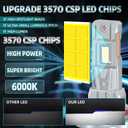 Compatible For Jeep Grand Cherokee High and Low Beams Fog Lights Bulbs 1999 2000 2001 2002 2003 2004 2005 2006 2007 2008 2009 2010, 6000K White, 20000LM 800% Brightness, Plug n Play, 6PCS