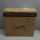 Vinyl Record Player with Speakers Vintage Turntable Vinyls Records Belt-Driven Turntables Support 3-Speed Wireless Playback Headphone AUX RCA Line LP Vinyl Players for Sound Enjoyment Retro Wood Cyan