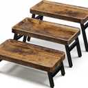 Cupcake Stand, 3 Tier Serving Tray Foldable Tiered Tray Stand Dessert Table Display Set Risers Display Stands Rustic Farmhouse Decor Food Tray for Cupcakes, Charcuterie, Fruit & Veggie