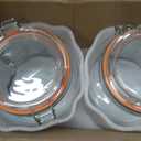 kitchentoolz 64 oz Mason Jars Wide Mouth with Airtight Lids Set of 2 Half Gallon Glass Jar with Lid Large Mason Jars with Lids for Kitchen Pantry, Storage, and Canning, Pack of 2