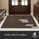Dirt Trapper Door Mat 24"x 36", Non Slip Washable Doormat, Stain Removal and Absorbent Welcome Mat, Dog Door Mats,Low Profile Entrance Floor Mats for Front Back Door,Brown