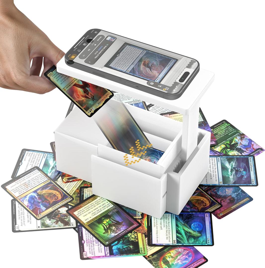 2025 Enhanced Trading Card Scanner, MTG Card Scanner Stand, Phone Stand MTG Accessories, Fit for un-Sleeved and Sleeved Cards