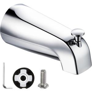 Enhon Slip On Diverter Tub Spout Compatible with Kohler GP85556, Bathroom Shower Bathtub Faucet Spout Replacement Fits 1/2'' Copper Water Tube, 5/32'' Hex Wrench Included (Chrome Color,1 Pack)