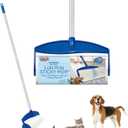 LOLA Rola PET Hair Remover Sticky Mop, Giant Floor Lint Roller, 9" x 3.5", Aluminum Handle, Largest Head, Traps Hair, Dust, Dirt, Extra Sticky Sheets (1 Set)